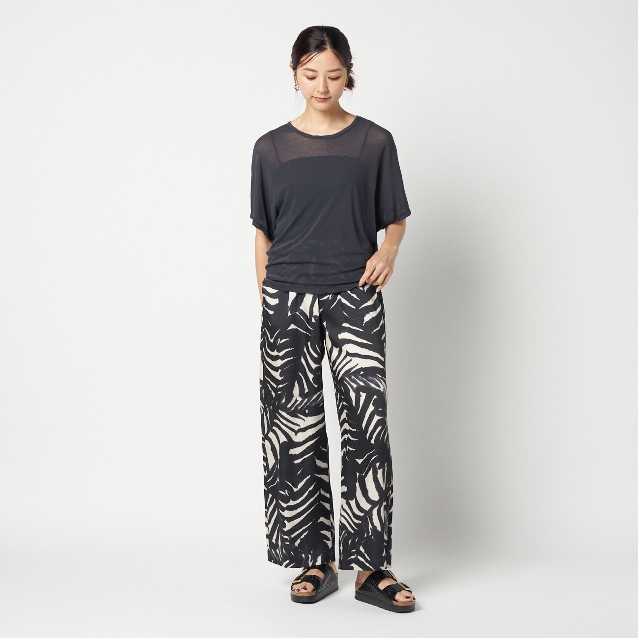 HELIOPOLE「HELIOPOLE ARGENTI PRINT EASY PANTS」|チノ|