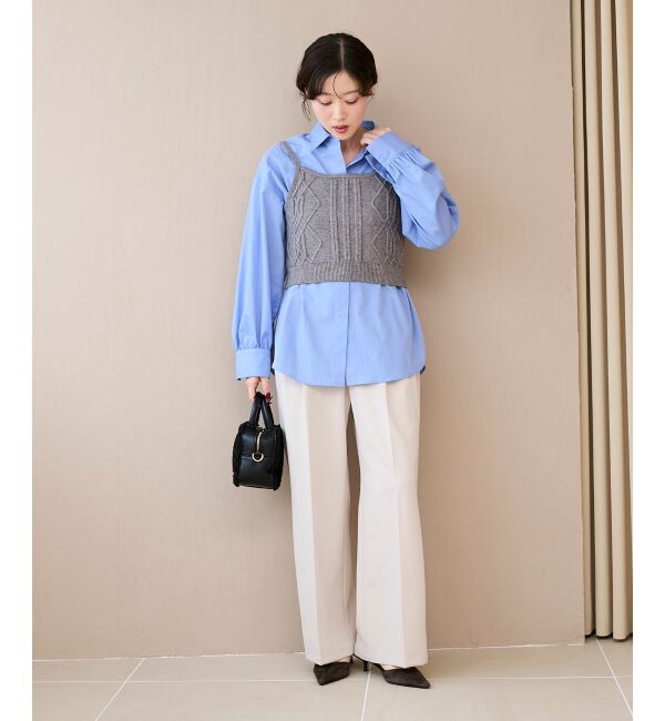  「ブラウス&times;ニットビスチェセット」|シャツ・ブラウス|