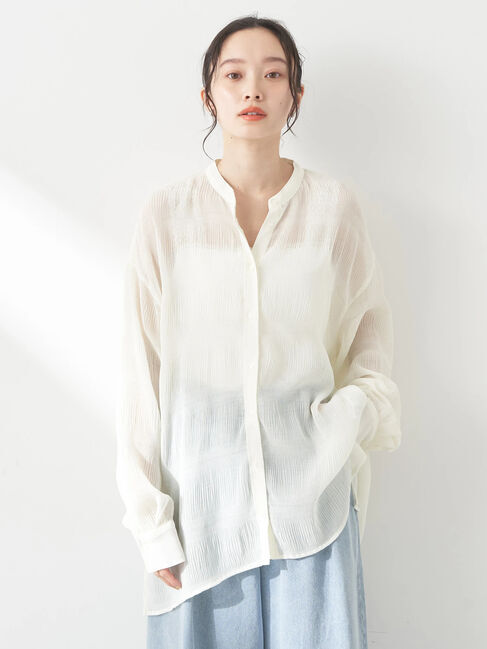 earth music&ecology「クシュクシュシアーシャツ」|シャツ・ブラウス|Off White