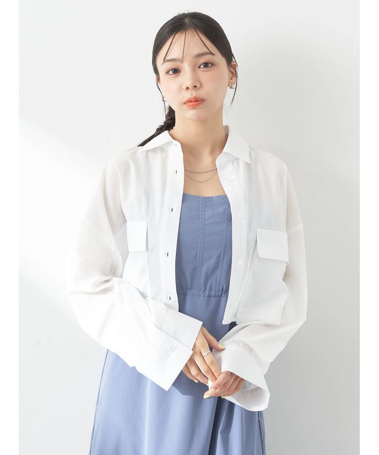 earth music&ecology「ビッグポケットショートシャツ」|シャツ・ブラウス|Off White