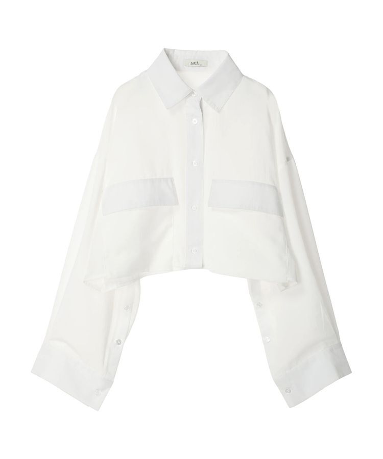earth music&ecology「ビッグポケットショートシャツ」|シャツ・ブラウス|