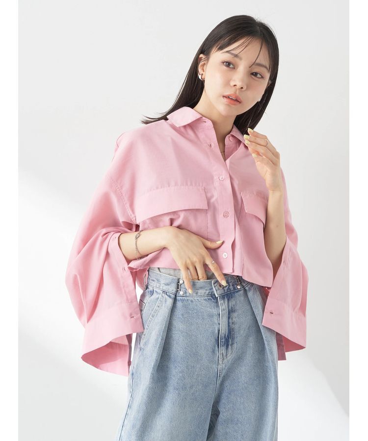 earth music&ecology「ビッグポケットショートシャツ」|シャツ・ブラウス|