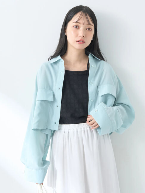 earth music&ecology「ビッグポケットショートシャツ」|シャツ・ブラウス|