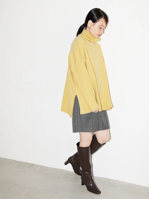  「パチパチしにくいハイネックBIGニットプルオーバー」|ニット・セーター|