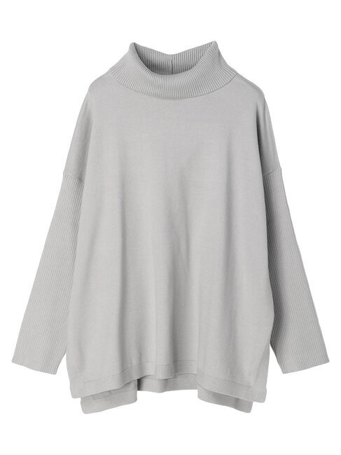  「パチパチしにくいハイネックBIGニットプルオーバー」|ニット・セーター|