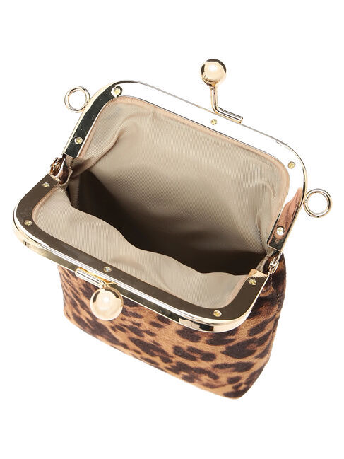  「口金レオパードチェーンショルダーバッグ」|ハンドバッグ|