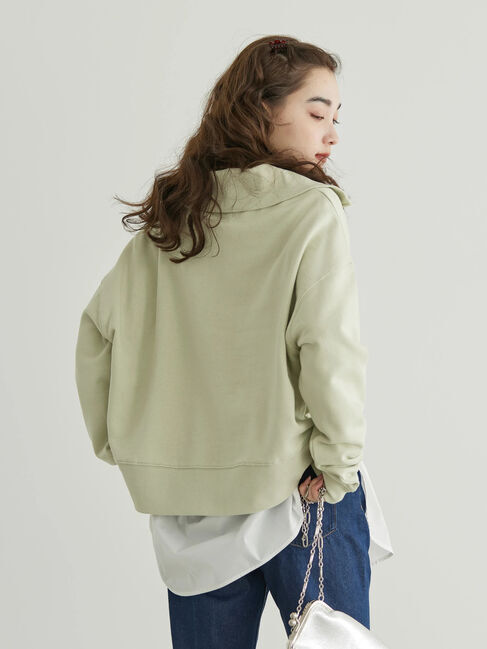  「SET ハーフZIPスウェット+シャツテールプルオーバー」|Tシャツ・カットソー|