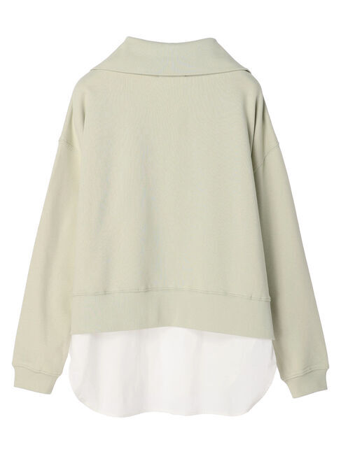  「SET ハーフZIPスウェット+シャツテールプルオーバー」|Tシャツ・カットソー|