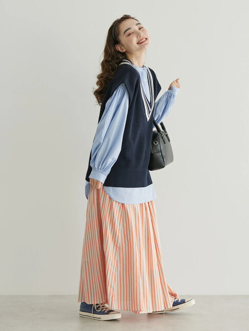 AMERICAN HOLIC「SET　ニットベスト+ボリュームスリーブシャツ」|ニット・セーター|