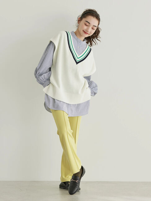 AMERICAN HOLIC「SET　ニットベスト+ボリュームスリーブシャツ」|ニット・セーター|