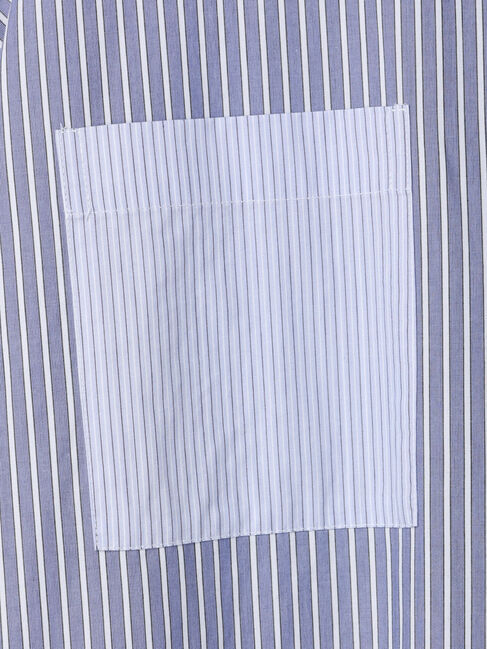 AMERICAN HOLIC「パッチワークストライプWポケットシャツワンピース」|ワンピース|