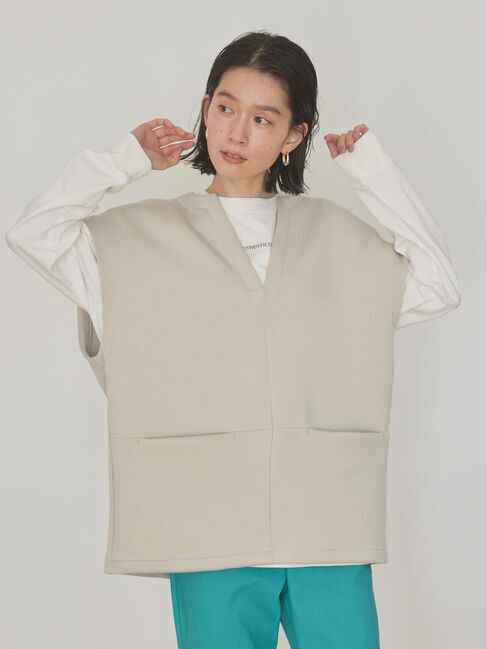  「SET ポンチベスト+カットプルオーバー」|Tシャツ・カットソー|