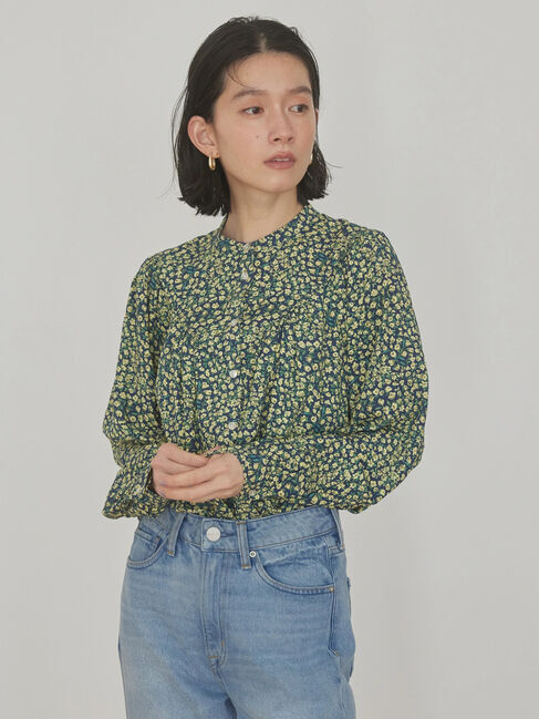 AMERICAN HOLIC「サラッとラグランプリントブラウス」|シャツ・ブラウス|フラワーネイビー