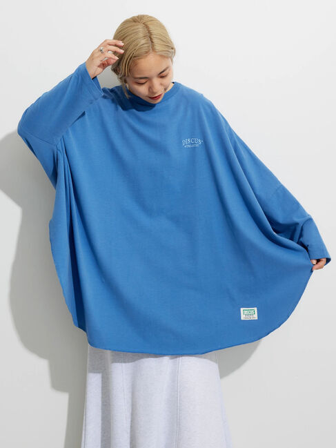 AMERICAN HOLIC「DISCUS　ポンチョカットプルオーバー」|Tシャツ・カットソー|ブルー