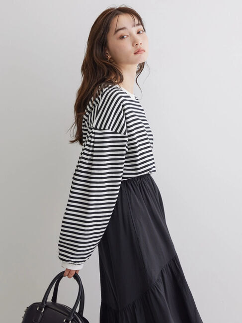 AMERICAN HOLIC「袖タックボリュームスリーブカットプルオーバー」|Tシャツ・カットソー|