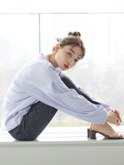 AMERICAN HOLIC「袖タックボリュームスリーブカットプルオーバー」|Tシャツ・カットソー|