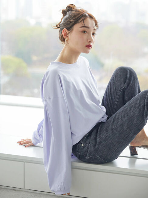 AMERICAN HOLIC「袖タックボリュームスリーブカットプルオーバー」|Tシャツ・カットソー|