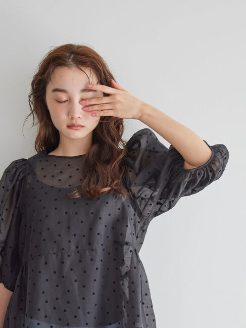 AMERICAN HOLIC「フロッキードットティアードチュニック」|チュニック|