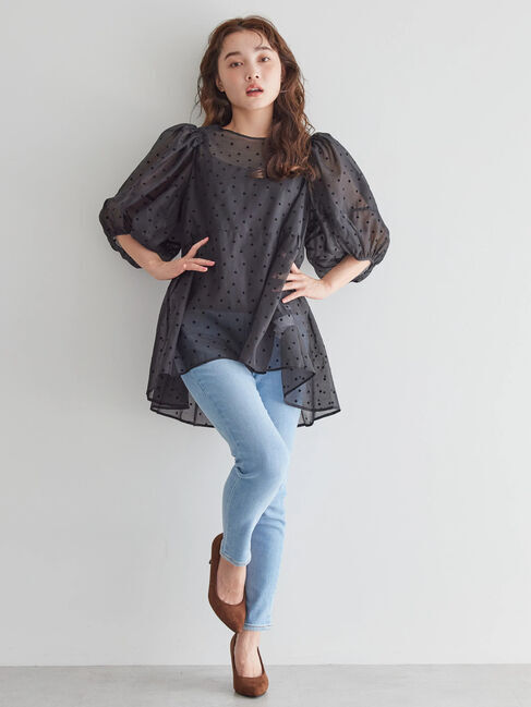 AMERICAN HOLIC「フロッキードットティアードチュニック」|チュニック|