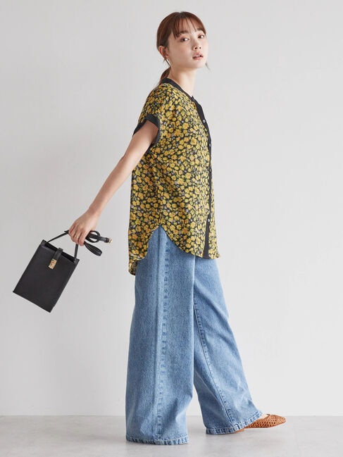 AMERICAN HOLIC「バイカラーアソートプリントブラウス」|シャツ・ブラウス|