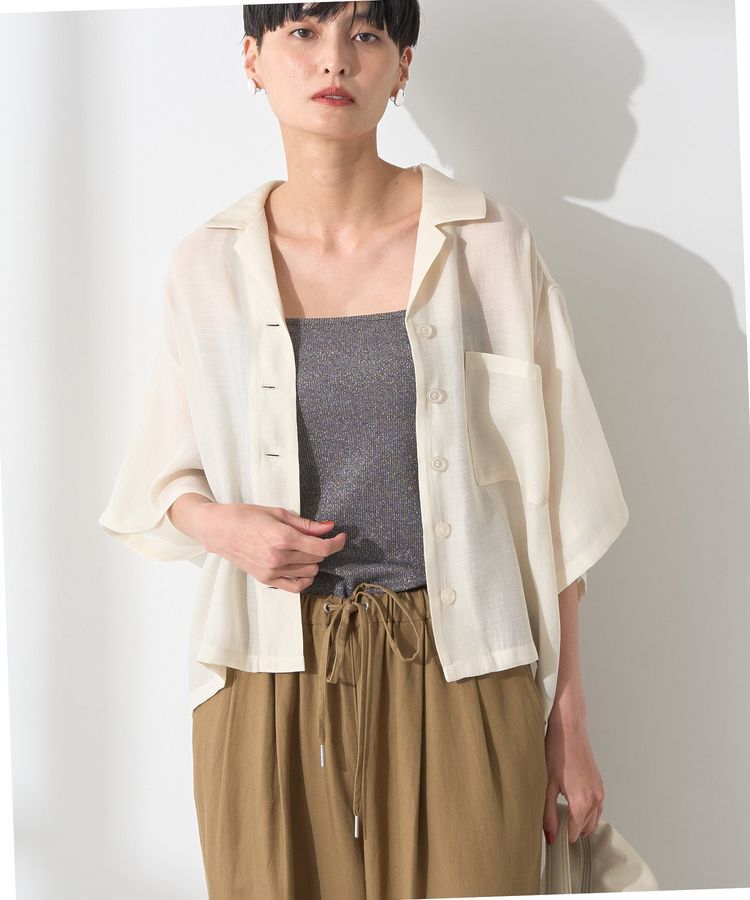 AMERICAN HOLIC「接触冷感シアー開襟半袖シャツ」|シャツ・ブラウス|