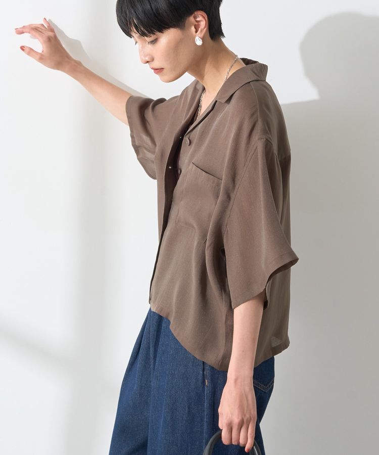 AMERICAN HOLIC「接触冷感シアー開襟半袖シャツ」|シャツ・ブラウス|