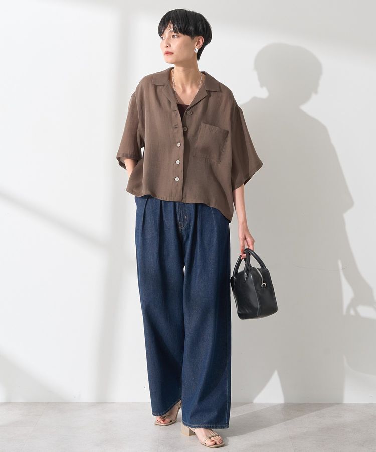 AMERICAN HOLIC「接触冷感シアー開襟半袖シャツ」|シャツ・ブラウス|