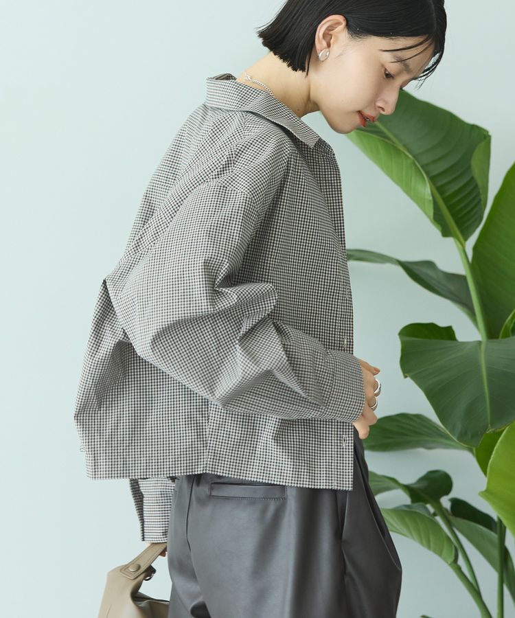 AMERICAN HOLIC「クロップド丈バックタックチェックシャツ」|シャツ・ブラウス|