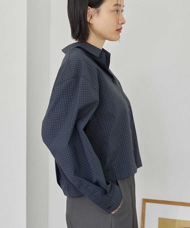 AMERICAN HOLIC「クロップド丈バックタックチェックシャツ」|シャツ・ブラウス|