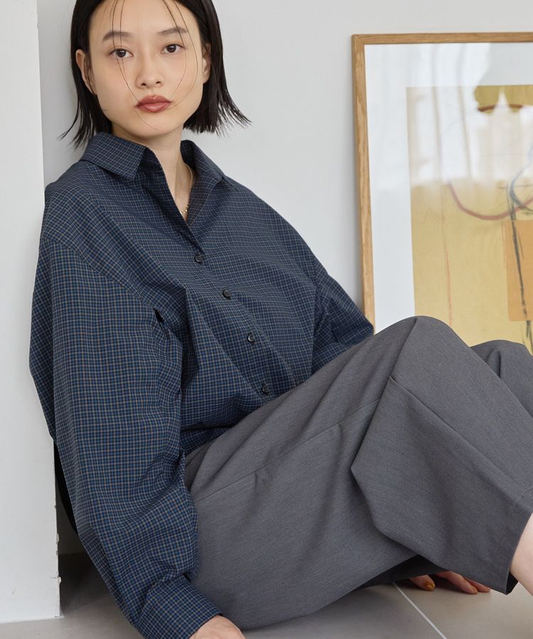 AMERICAN HOLIC「クロップド丈バックタックチェックシャツ」|シャツ・ブラウス|