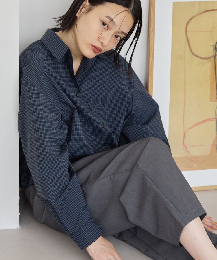 AMERICAN HOLIC「クロップド丈バックタックチェックシャツ」|シャツ・ブラウス|
