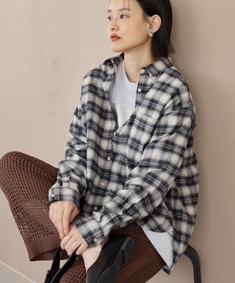 AMERICAN HOLIC「ビエラ起毛チェックシャツ」|シャツ・ブラウス|