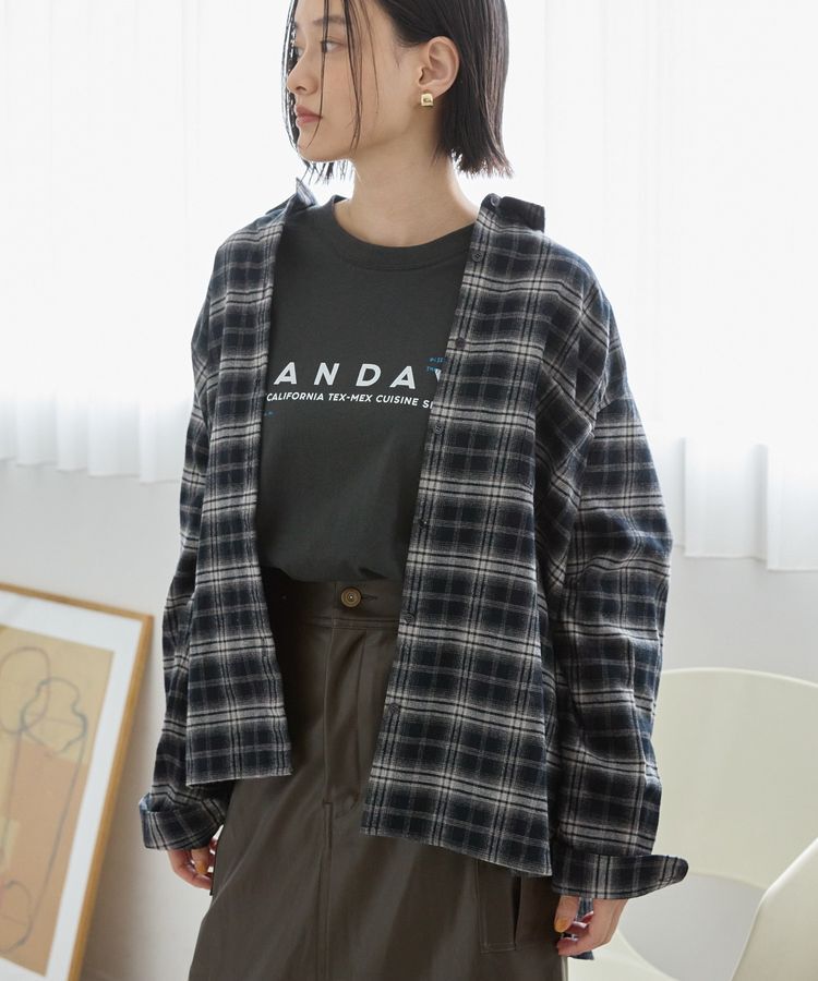 AMERICAN HOLIC「ビエラ起毛チェックシャツ」|シャツ・ブラウス|Black