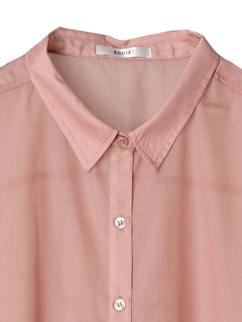 Green Parks「EGOIST　5分袖短丈シアーシャツ」|シャツ・ブラウス|