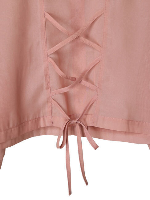 Green Parks「EGOIST　5分袖短丈シアーシャツ」|シャツ・ブラウス|