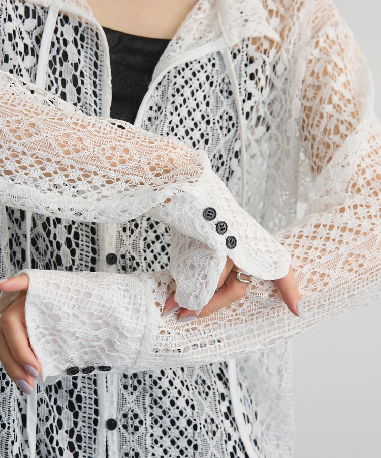 AnriettMusee「2WAYリボン付きレースシャツ」|シャツ・ブラウス|