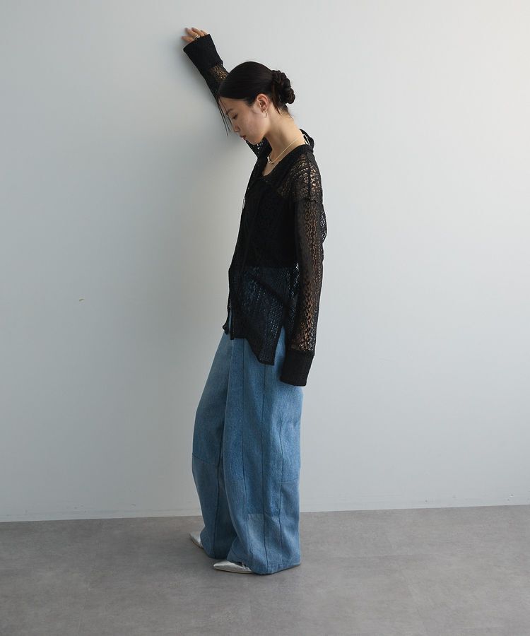 AnriettMusee「2WAYリボン付きレースシャツ」|シャツ・ブラウス|