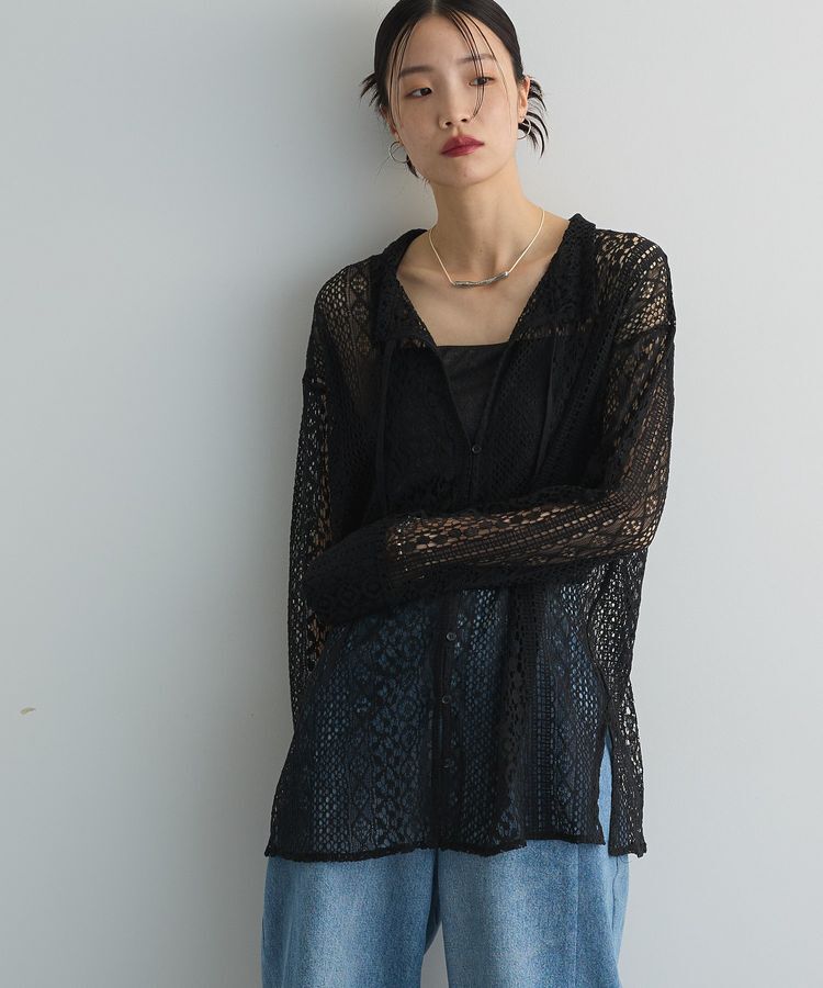 AnriettMusee「2WAYリボン付きレースシャツ」|シャツ・ブラウス|