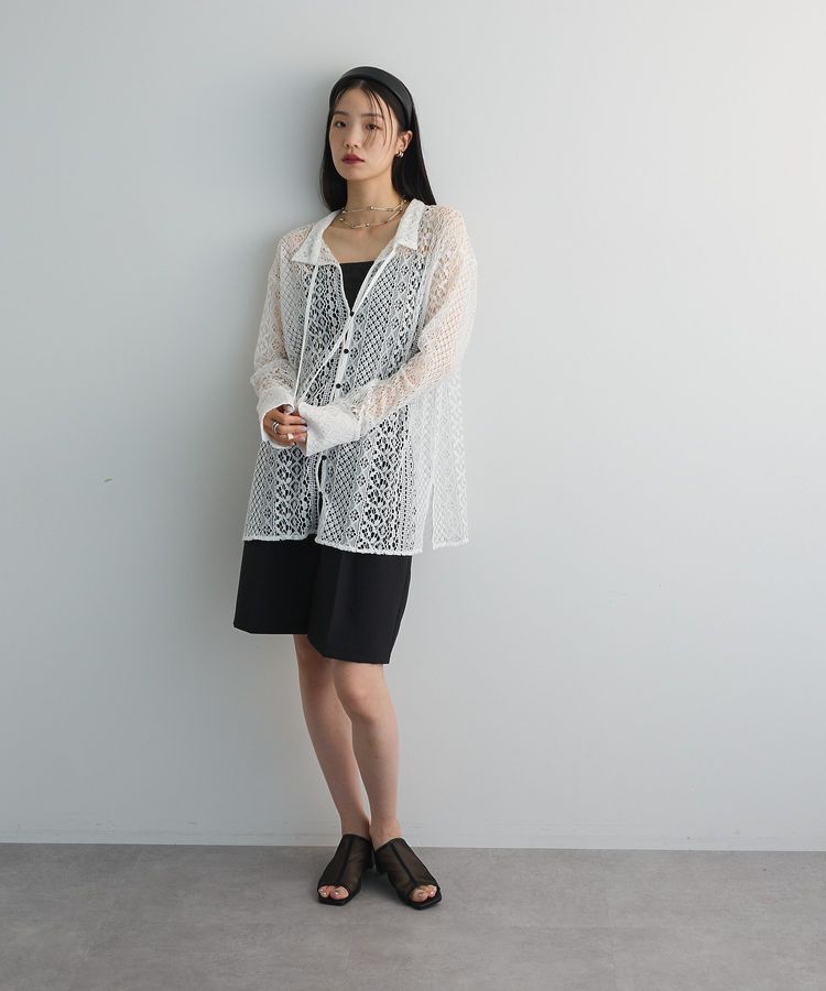 AnriettMusee「2WAYリボン付きレースシャツ」|シャツ・ブラウス|