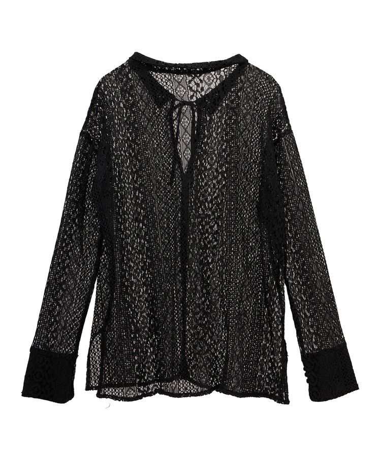 AnriettMusee「2WAYリボン付きレースシャツ」|シャツ・ブラウス|