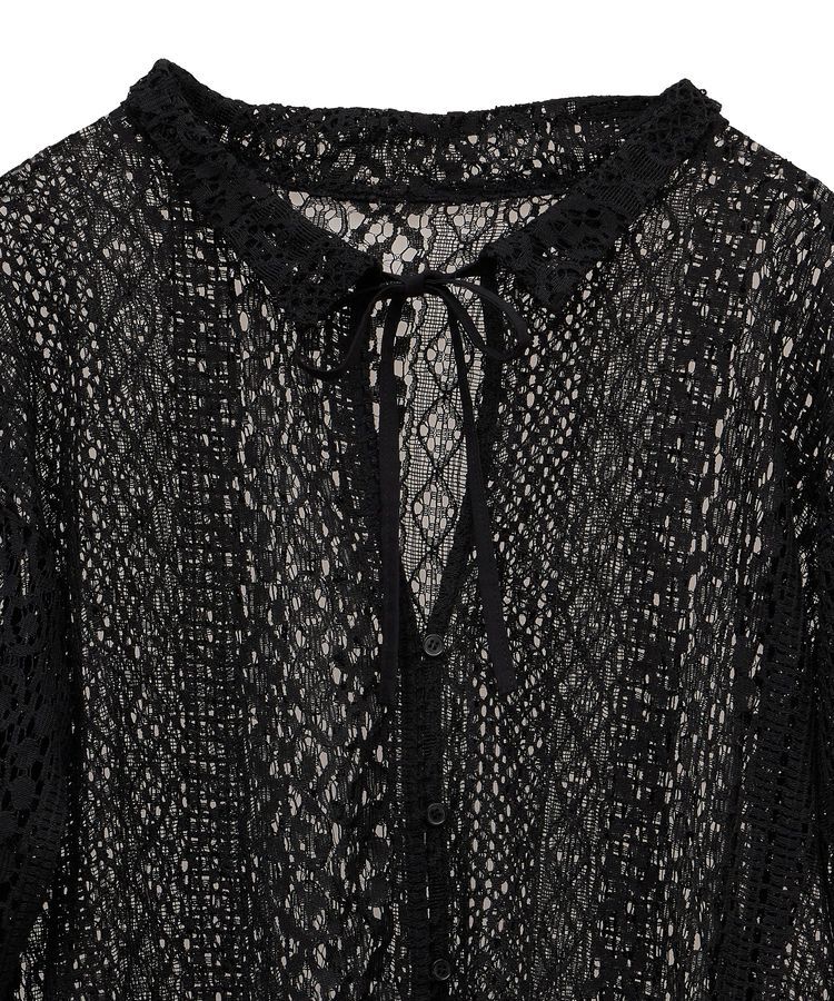 AnriettMusee「2WAYリボン付きレースシャツ」|シャツ・ブラウス|