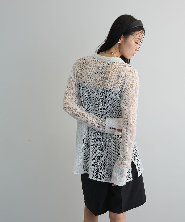 AnriettMusee「2WAYリボン付きレースシャツ」|シャツ・ブラウス|