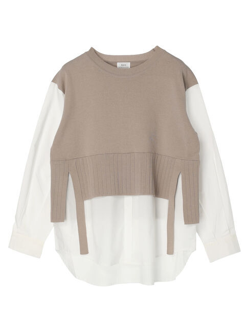  「ニットレイヤードシャツ」|シャツ・ブラウス|