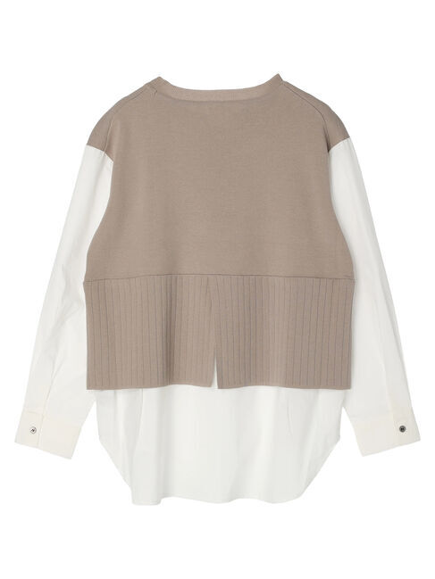  「ニットレイヤードシャツ」|シャツ・ブラウス|