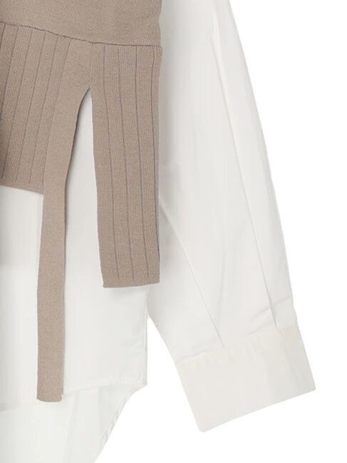  「ニットレイヤードシャツ」|シャツ・ブラウス|