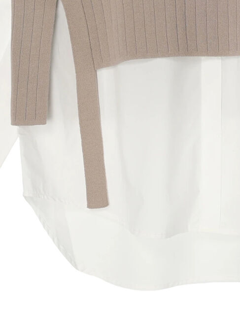  「ニットレイヤードシャツ」|シャツ・ブラウス|