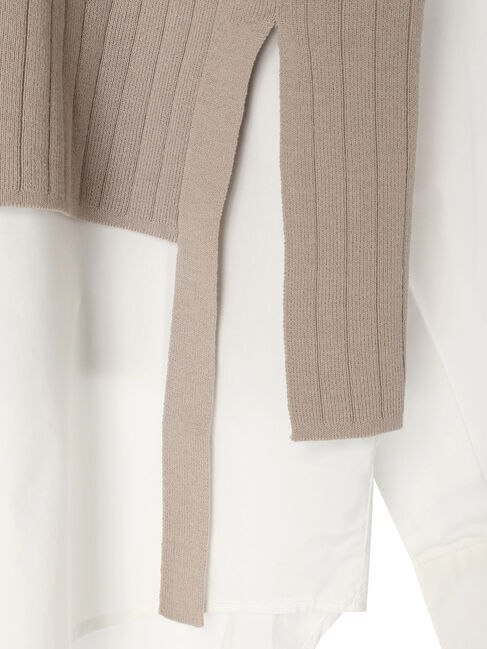  「ニットレイヤードシャツ」|シャツ・ブラウス|