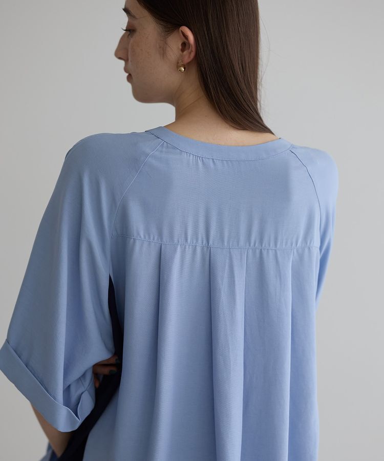 Editt by YECCA VECCA「ギャザーデザイン配色シャツ」|シャツ・ブラウス|