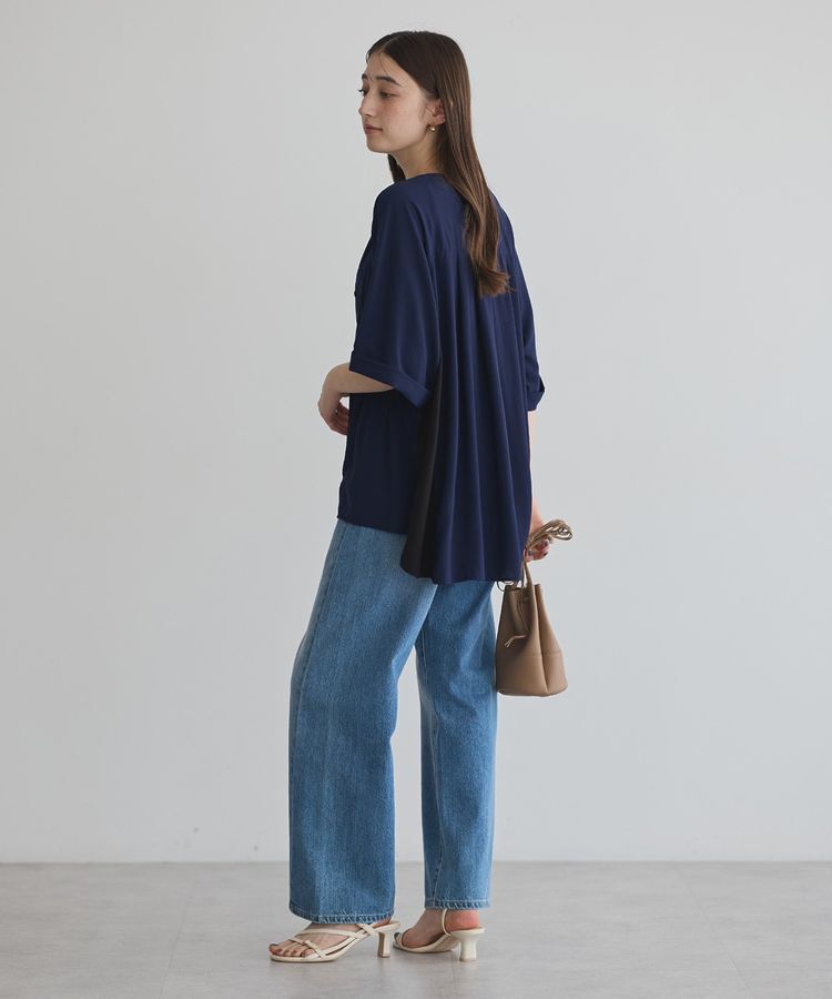 Editt by YECCA VECCA「ギャザーデザイン配色シャツ」|シャツ・ブラウス|