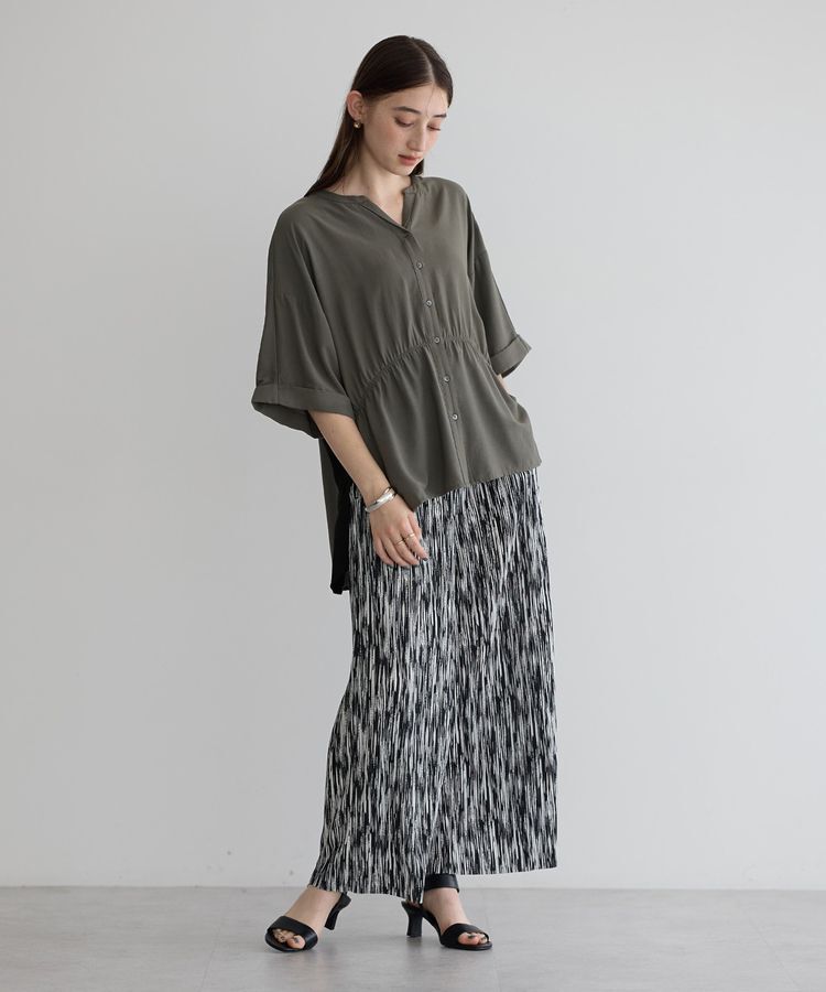 Editt by YECCA VECCA「ギャザーデザイン配色シャツ」|シャツ・ブラウス|